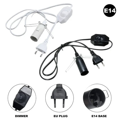 Minimalist black decorative lamp cord with dimmer switch bedroom light