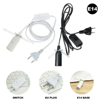Minimalist black decorative lamp cord with dimmer switch bedroom light