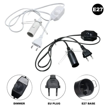 Minimalist black decorative lamp cord with dimmer switch bedroom light