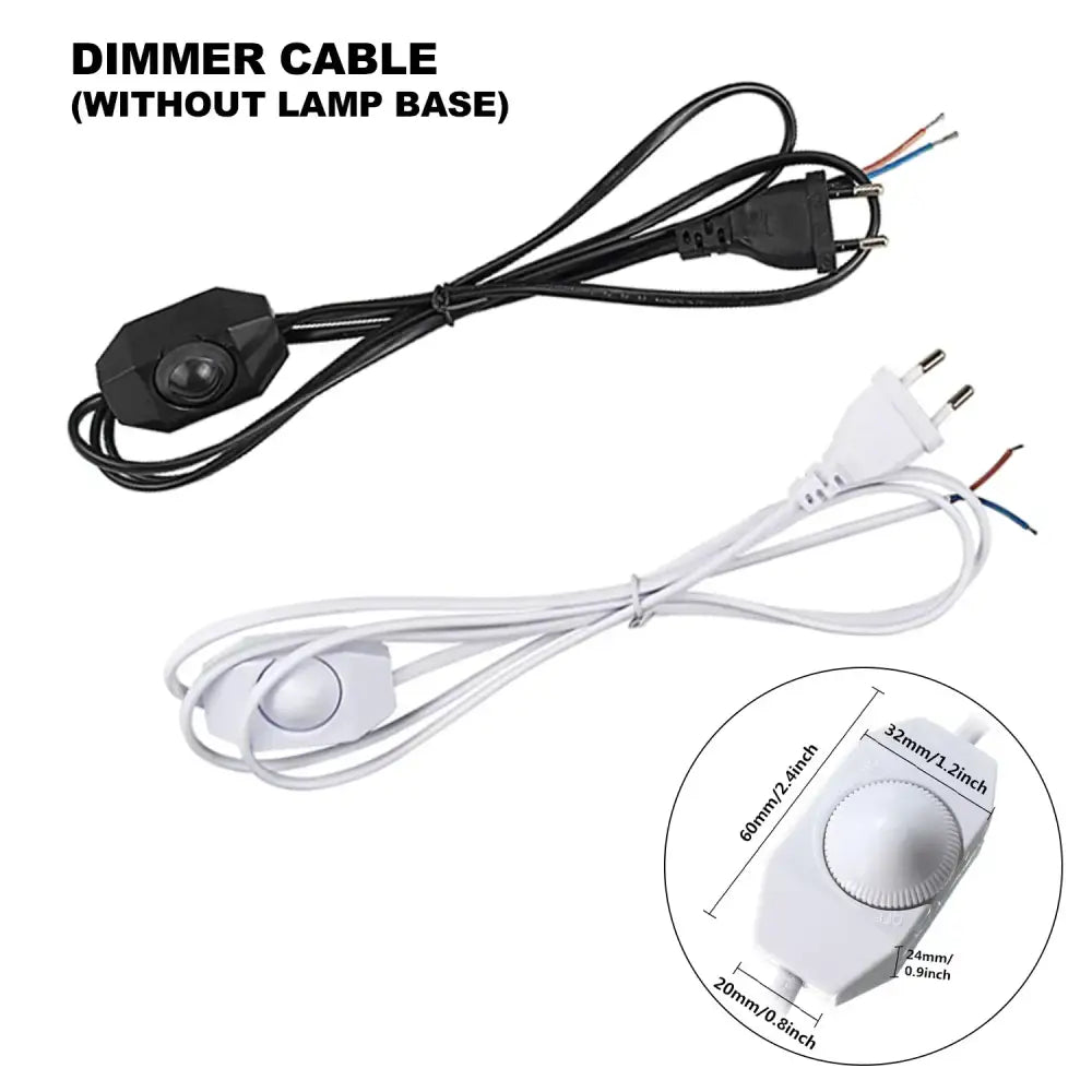 Minimalist black decorative lamp cord with dimmer switch bedroom light