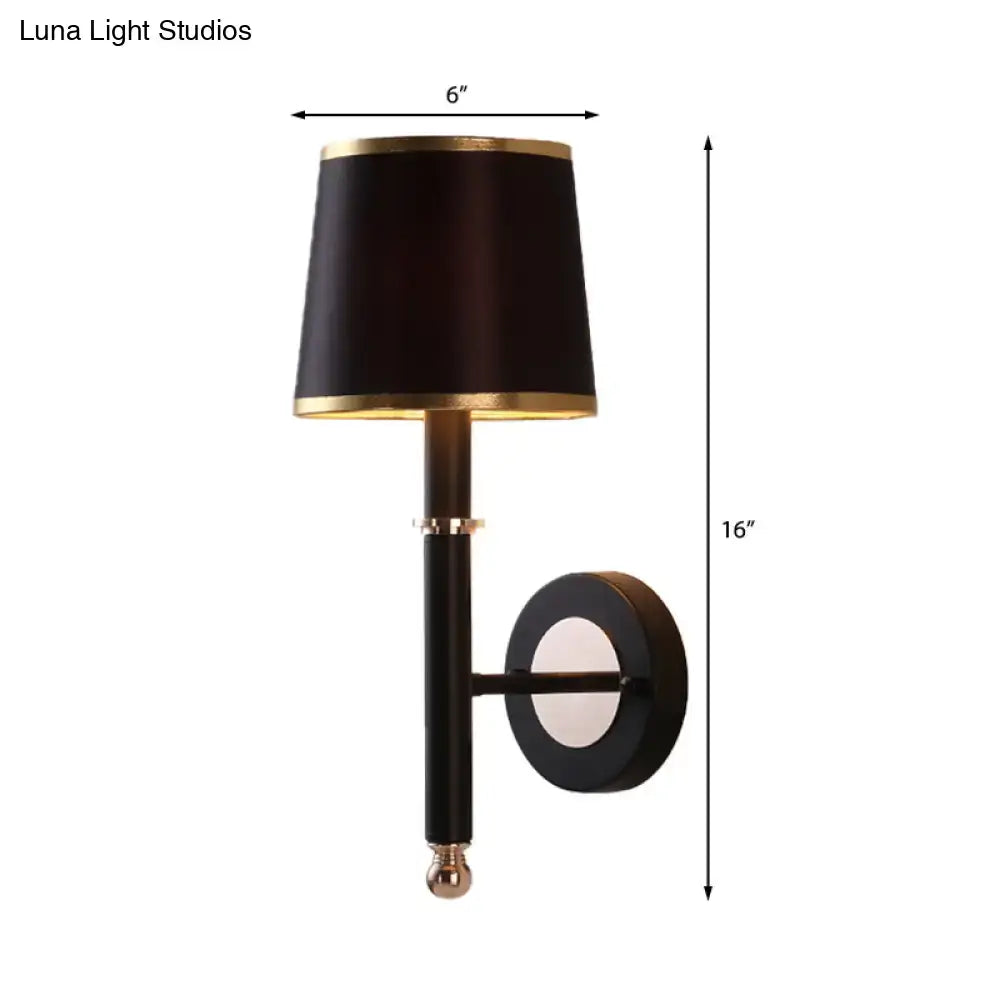 Minimalist black & flaxen sconce light for bedroom 110v-120v 220v-240v