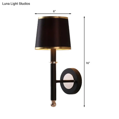 Minimalist black & flaxen sconce light for bedroom 110v-120v 220v-240v