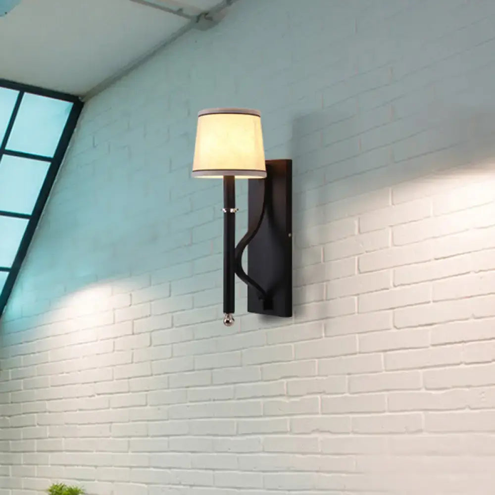 Minimalist black & flaxen sconce light for bedroom 110v-120v 220v-240v