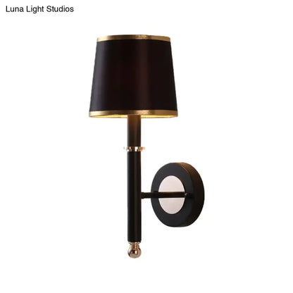 Minimalist black & flaxen sconce light for bedroom 110v-120v 220v-240v
