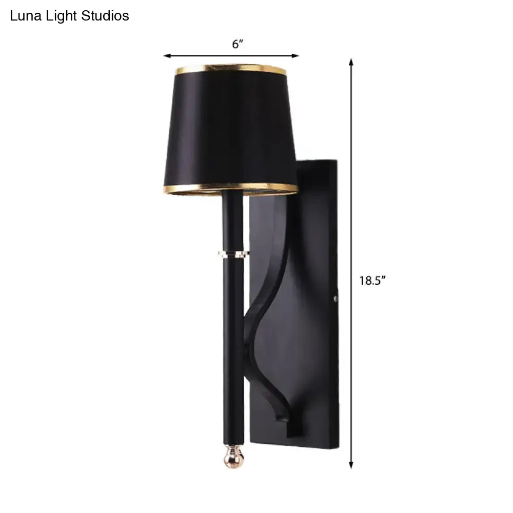 Minimalist black & flaxen sconce light for bedroom 110v-120v 220v-240v