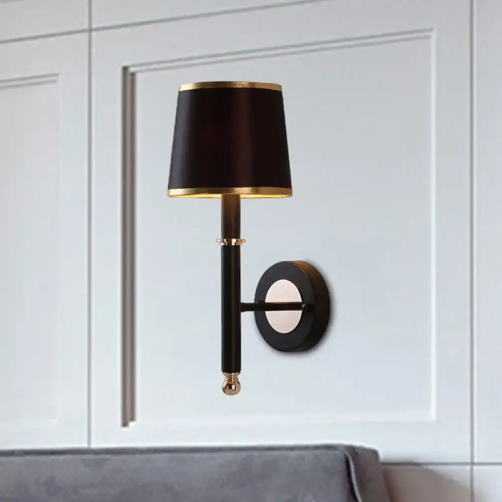Minimalist black & flaxen sconce light for bedroom 110v-120v 220v-240v