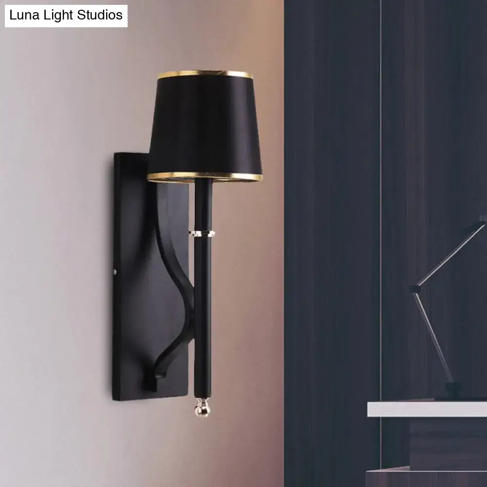 Minimalist black & flaxen sconce light for bedroom 110v-120v 220v-240v
