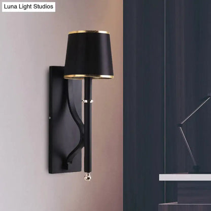 Minimalist black & flaxen sconce light for bedroom 110v-120v 220v-240v