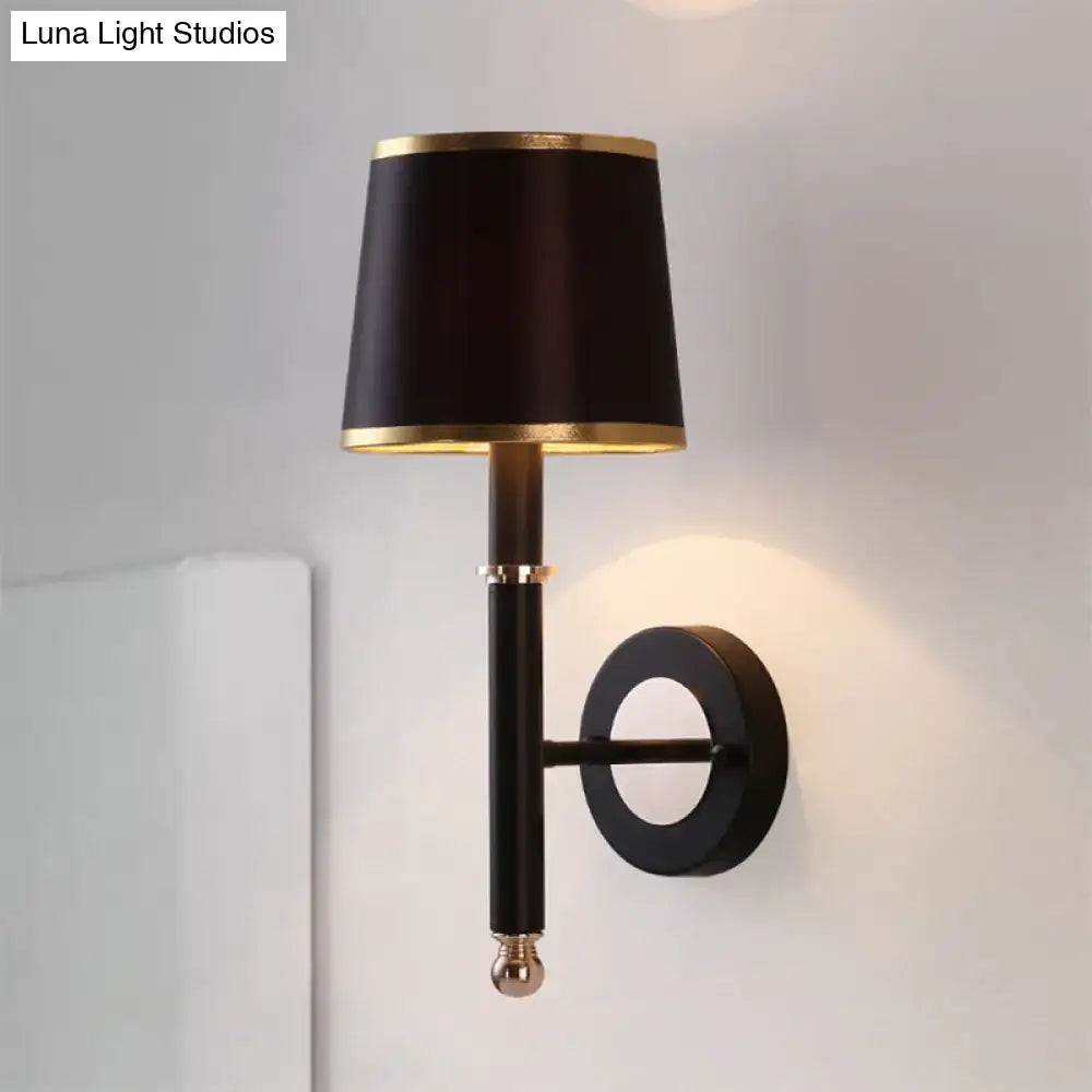 Minimalist black & flaxen sconce light for bedroom 110v-120v 220v-240v