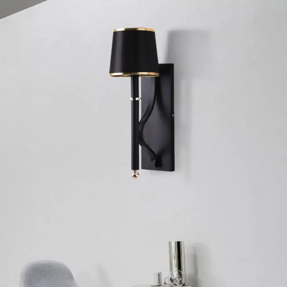 Minimalist black & flaxen sconce light for bedroom 110v-120v 220v-240v