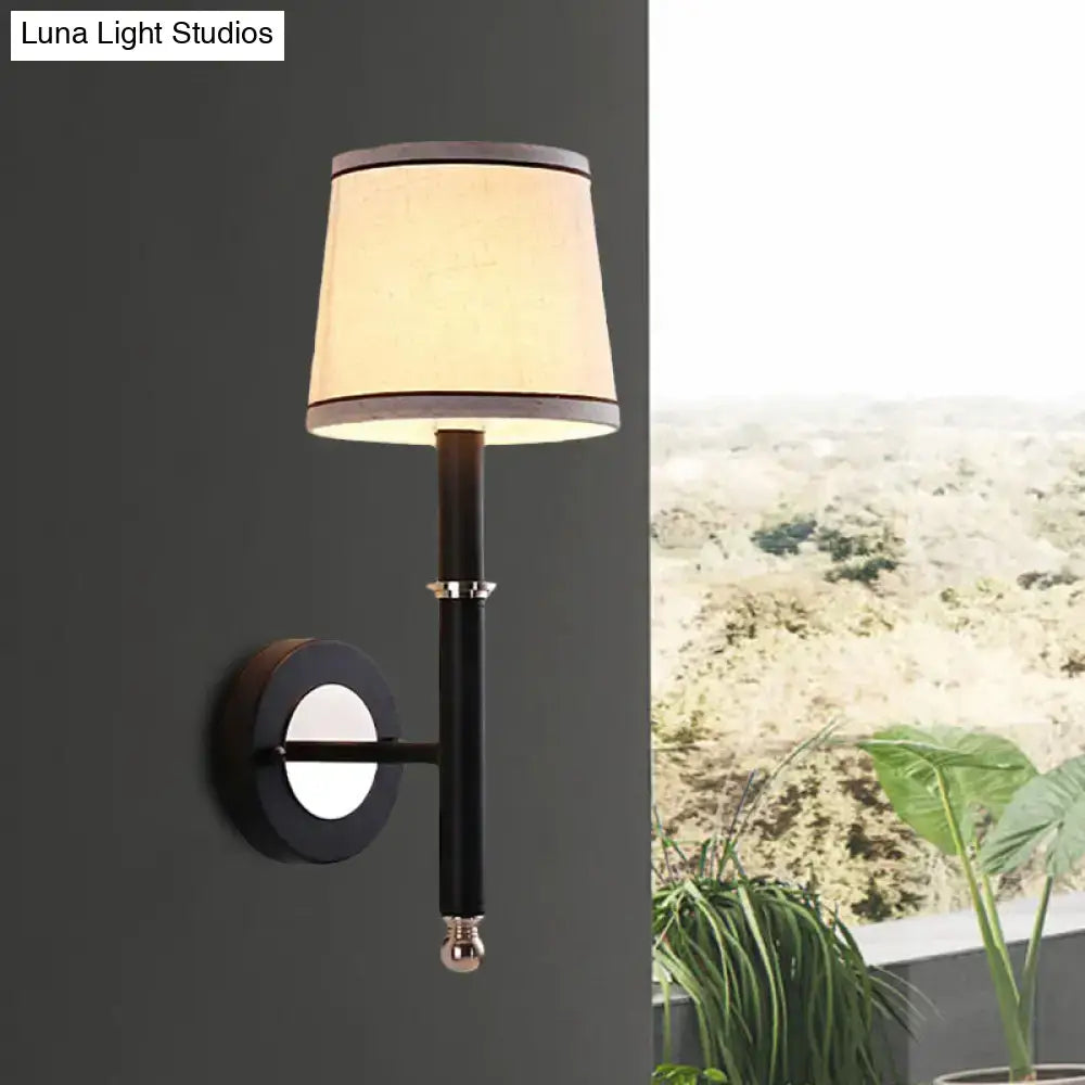 Minimalist black & flaxen sconce light for bedroom 110v-120v 220v-240v