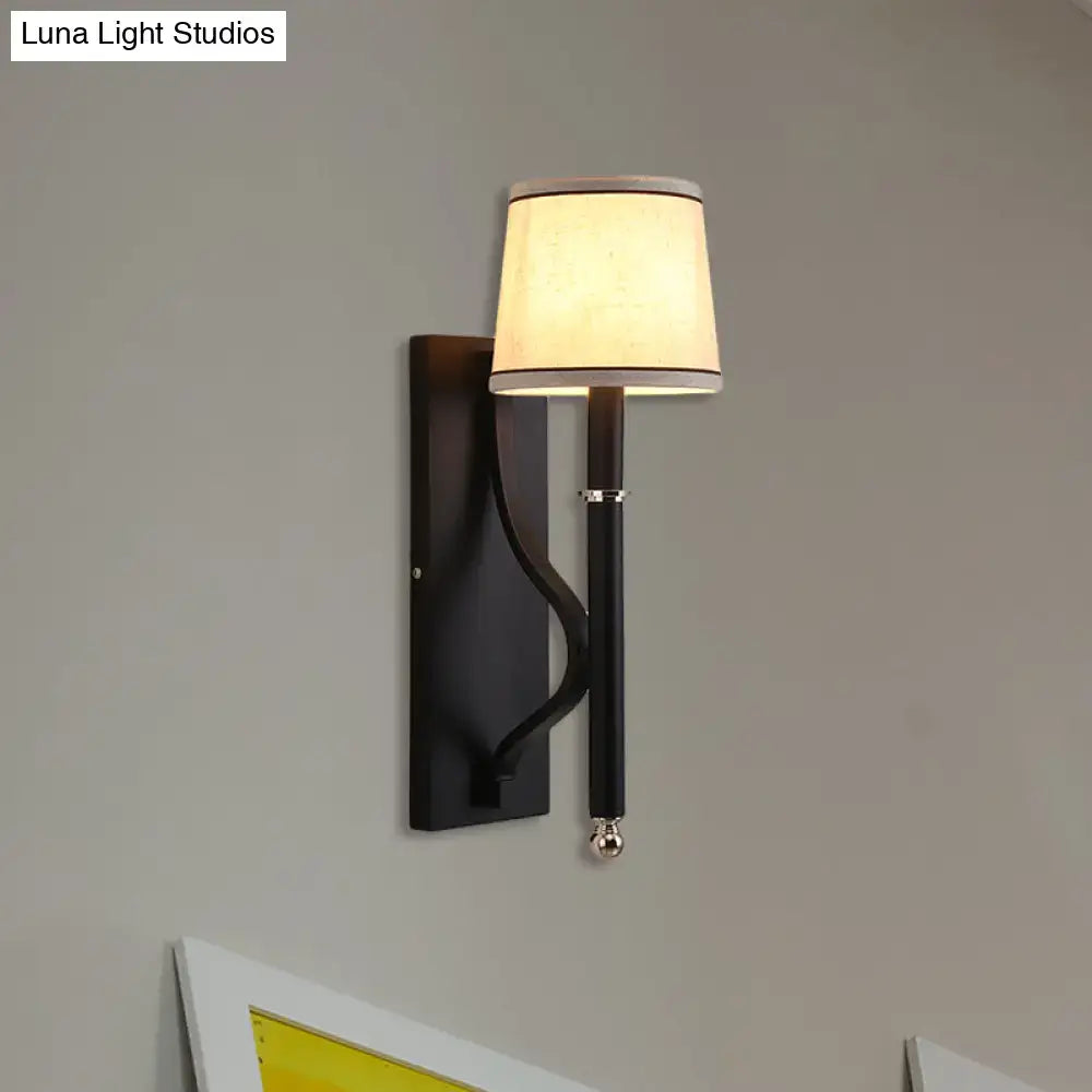 Minimalist black & flaxen sconce light for bedroom 110v-120v 220v-240v