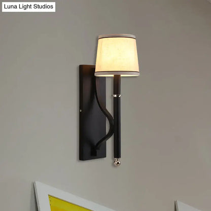 Minimalist black & flaxen sconce light for bedroom 110v-120v 220v-240v