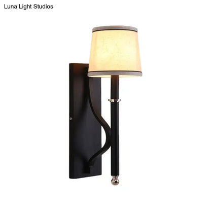 Minimalist black & flaxen sconce light for bedroom 110v-120v 220v-240v
