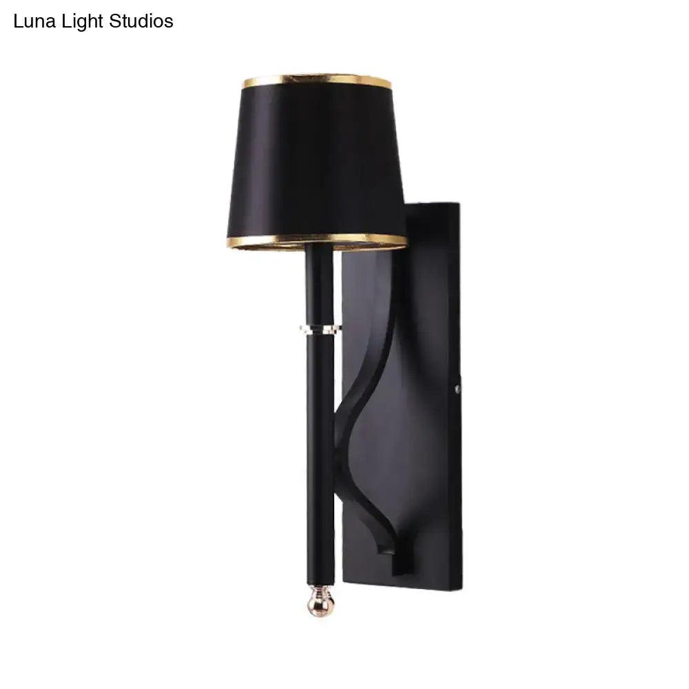 Minimalist black & flaxen sconce light for bedroom 110v-120v 220v-240v