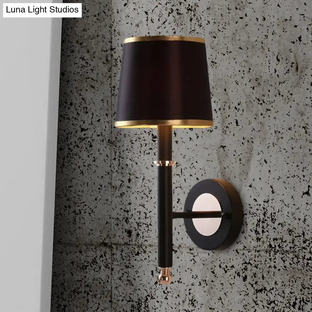 Minimalist black & flaxen sconce light for bedroom 110v-120v 220v-240v