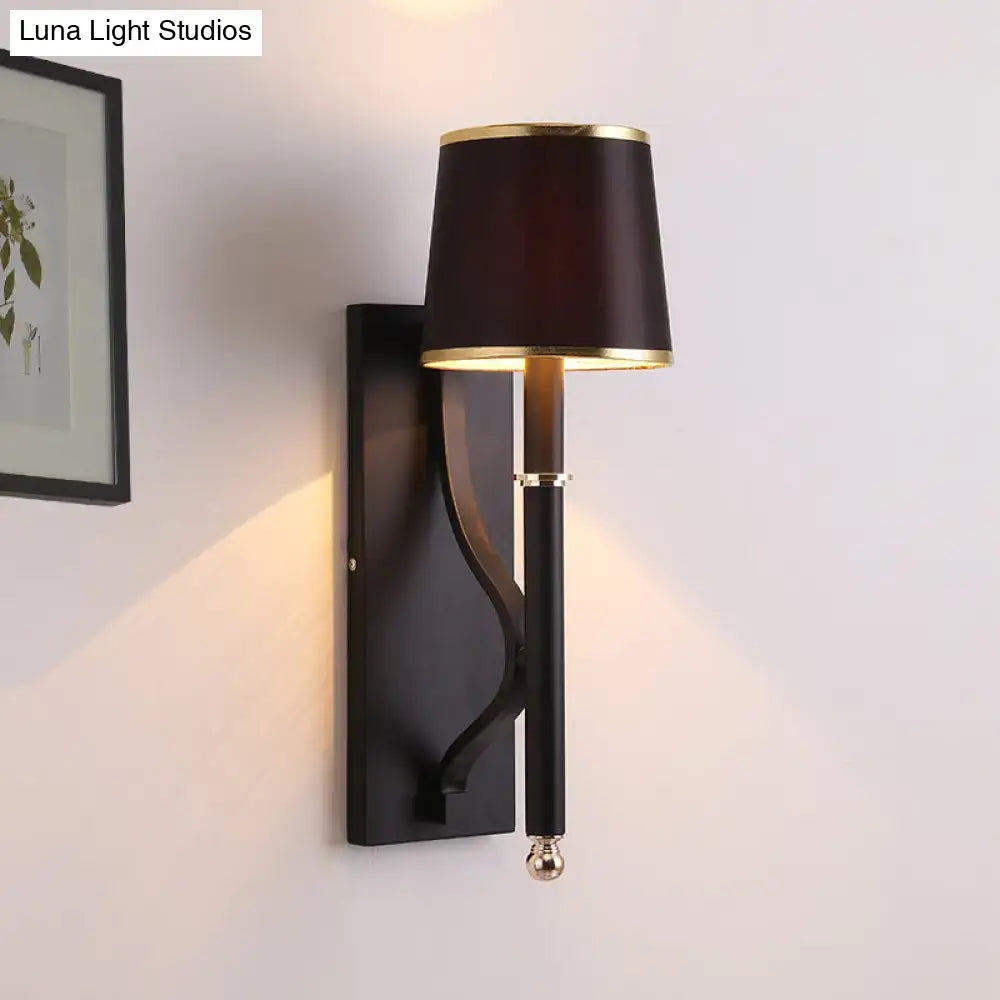Minimalist black & flaxen sconce light for bedroom 110v-120v 220v-240v