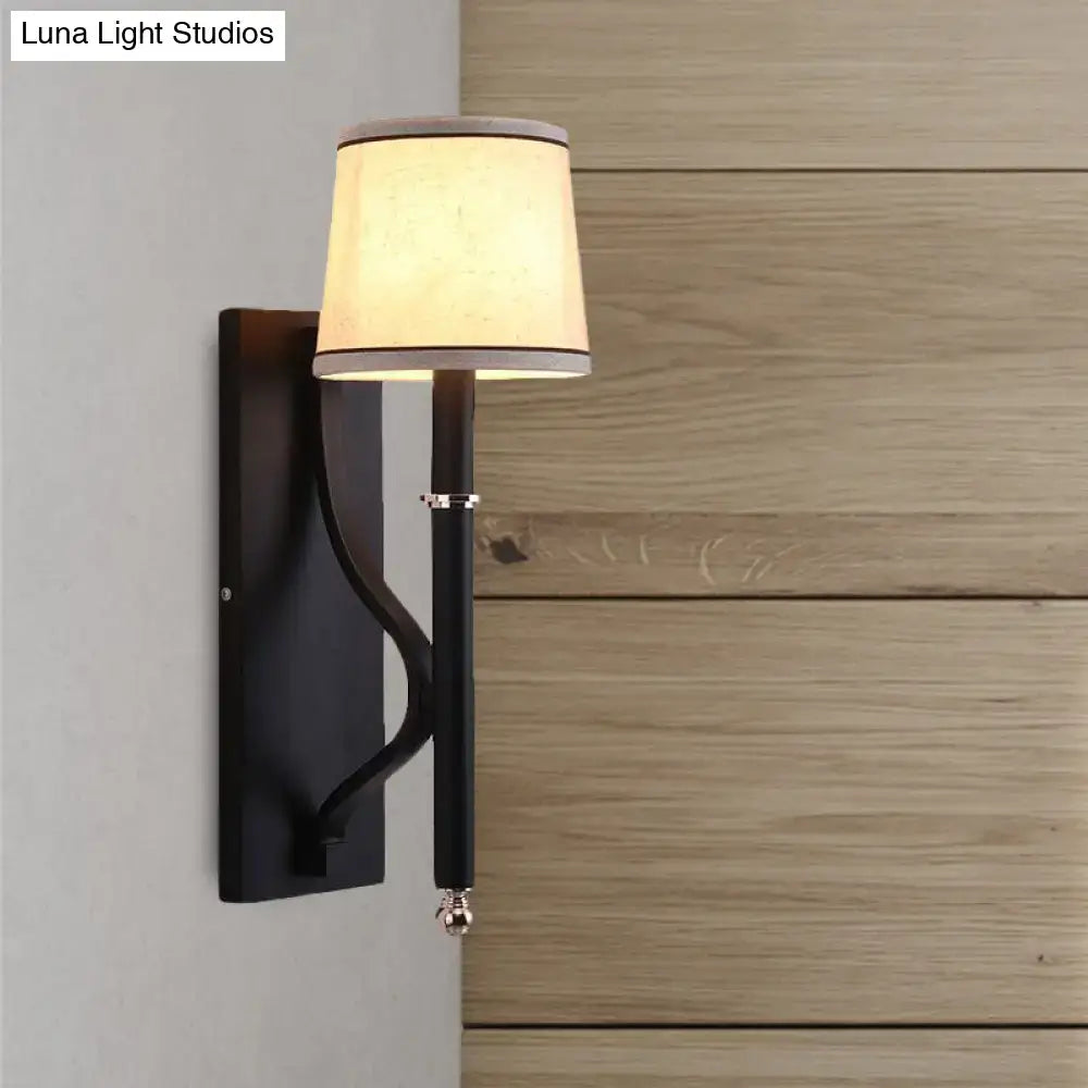 Minimalist black & flaxen sconce light for bedroom 110v-120v 220v-240v