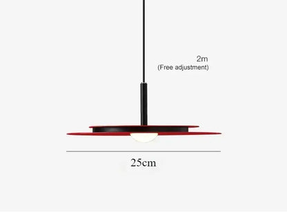Minimalist black flying saucer led chandelier kitchen pendant light
