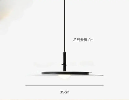 Minimalist black flying saucer led chandelier kitchen pendant light