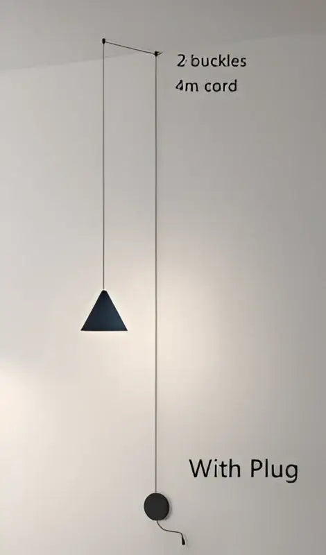 Minimalist black geometric led pendant light living room fixture