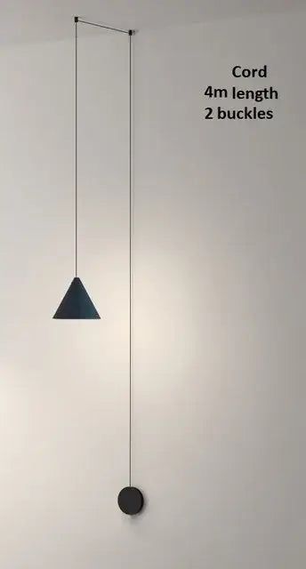 Minimalist black geometric led pendant light living room fixture
