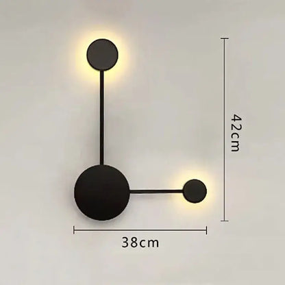 Minimalist black geometry led wall light for living room bedroom
