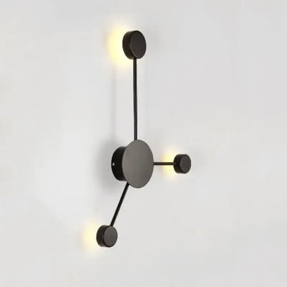 Minimalist black geometry led wall light for living room bedroom