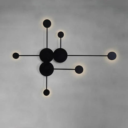 Minimalist black geometry led wall light for living room bedroom