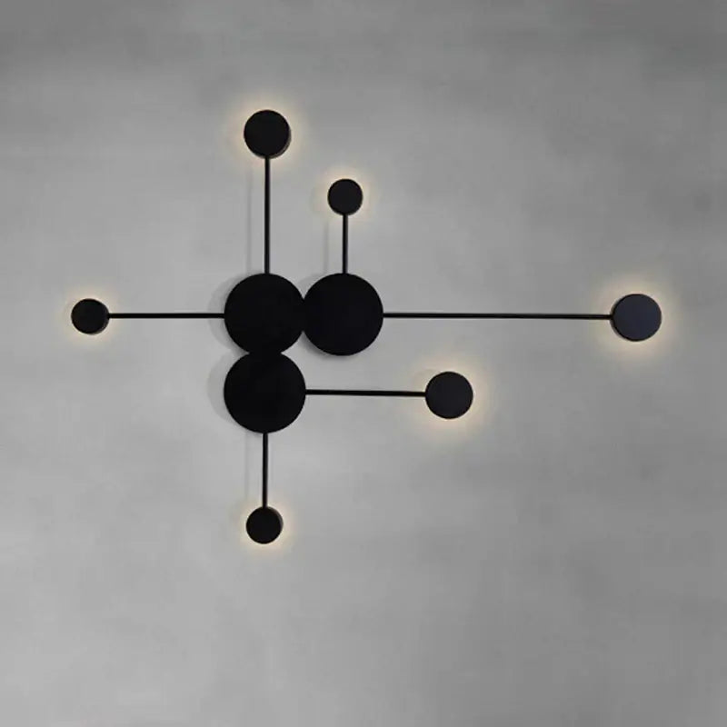 Minimalist black geometry led wall light for living room bedroom