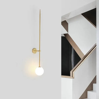 Minimalist black glass ball led wall lights for living room