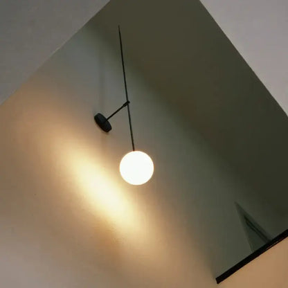 Minimalist black glass ball led wall lights for living room