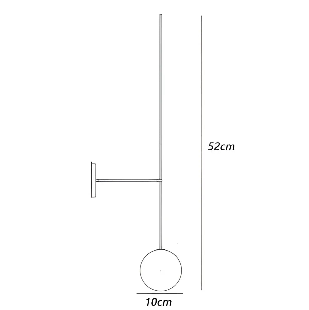 Minimalist black glass ball led wall lights for living room