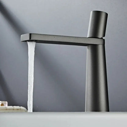 Minimalist black & gold brass bathroom faucet mixer tap