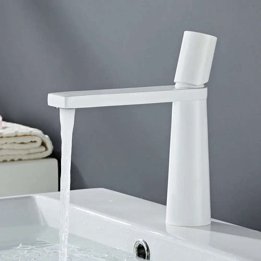 Minimalist black & gold brass bathroom faucet mixer tap