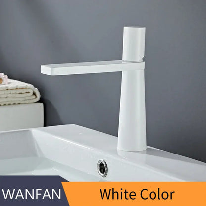 Minimalist black & gold brass bathroom faucet mixer tap