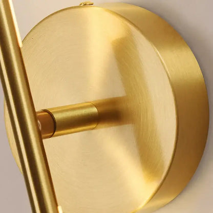 Minimalist black & gold copper wall sconce lamps for bathroom