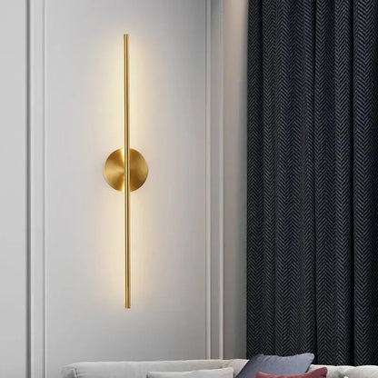 Minimalist black & gold copper wall sconce lamps for bathroom