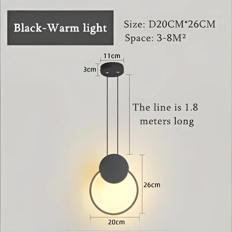 Minimalist black & gold crystal led pendant lights kitchen set of 3