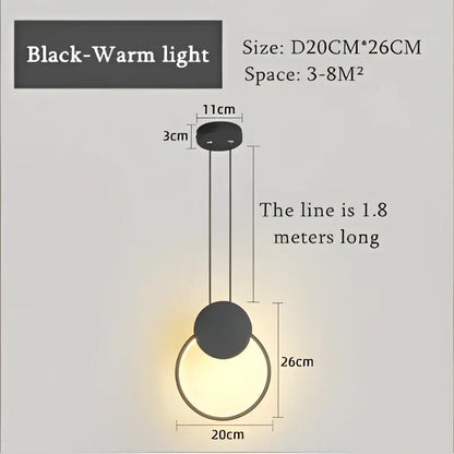 Minimalist black & gold crystal led pendant lights kitchen set of 3