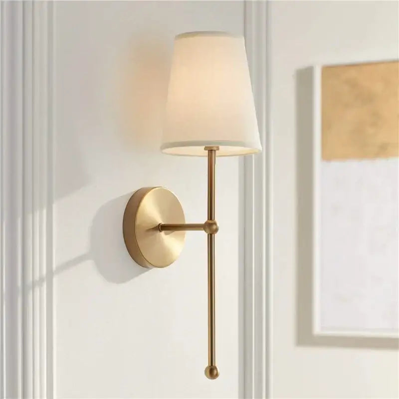 Minimalist black & gold led wall lamp for bedroom