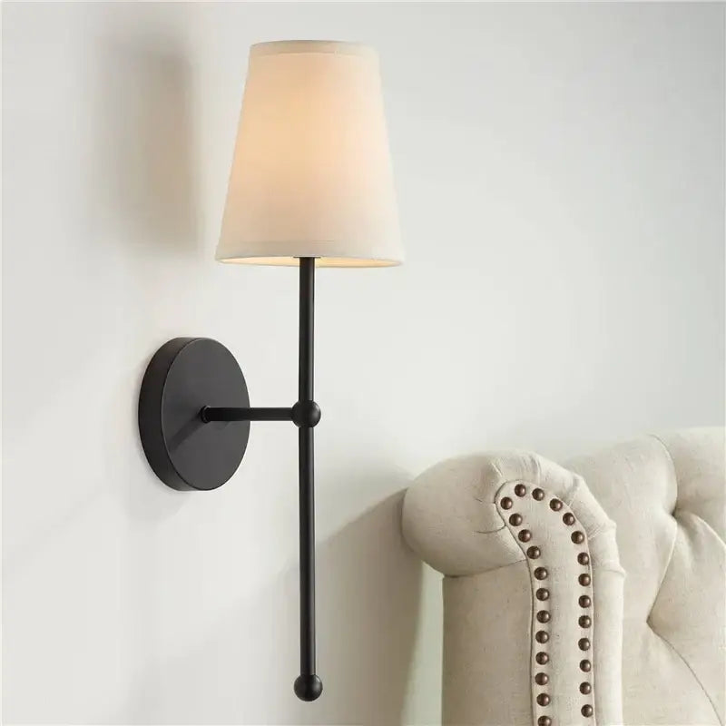 Minimalist black & gold led wall lamp for bedroom