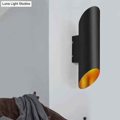 Minimalist black & gold wall light for corridor and bedroom