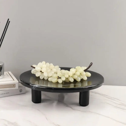 Minimalist black imitation marble fruit tray dining room decor
