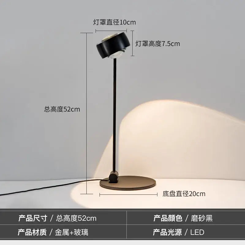 Minimalist black induction dimming floor lamp for living room