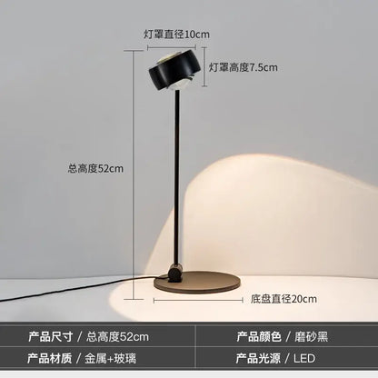 Minimalist black induction dimming floor lamp for living room