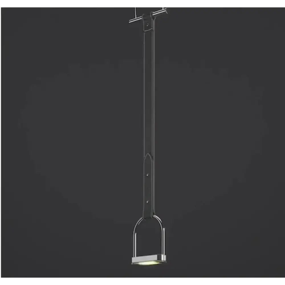 Minimalist black leather belt pendant light living room decor