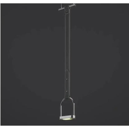 Minimalist black leather belt pendant light living room decor