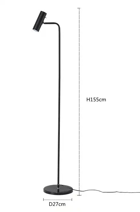 Minimalist black led dimmable floor lamp for living room