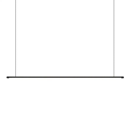 Minimalist black led pendant lamp – kitchen island horizontal light